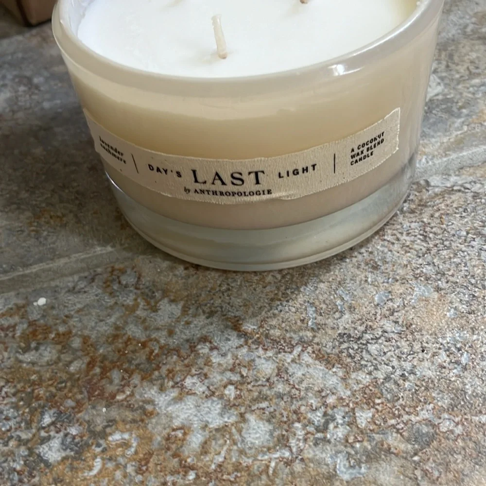 Anthropologie Days Last Light Floral Lavender Cashmere Boxed Candle NIB Set of 2